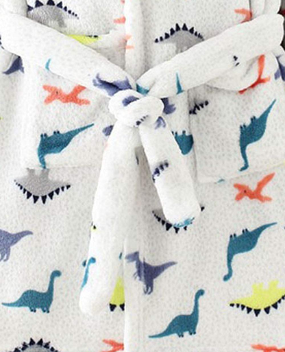 Toddlers Kids Hooded Robe Boys Girls Soft Flannel Bathrobes Pajamas Plush Robe Apparel & Accessories > Clothing > Sleepwear & Loungewear > Robes Kylie Max   