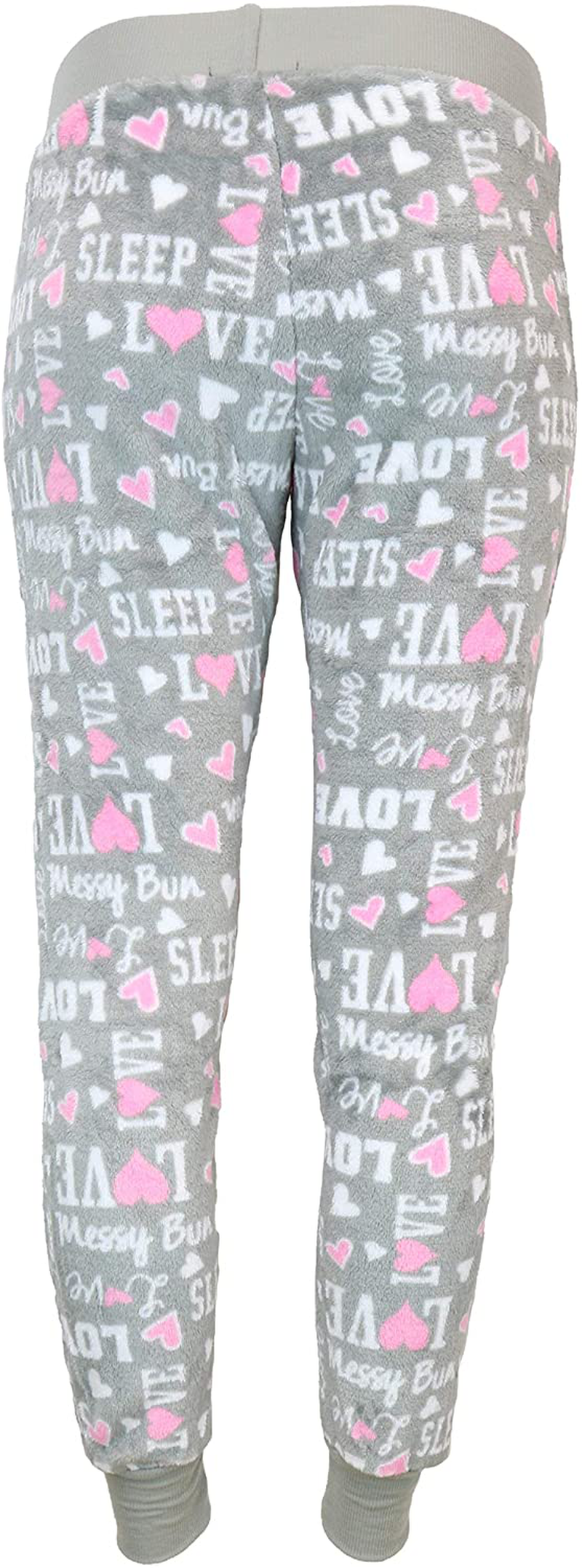 Em & Alfie Women'S plus Size Super Fuzzy Plush Jogger Pajama Pants Apparel & Accessories > Clothing > Sleepwear & Loungewear > Pajamas Kylie Max   