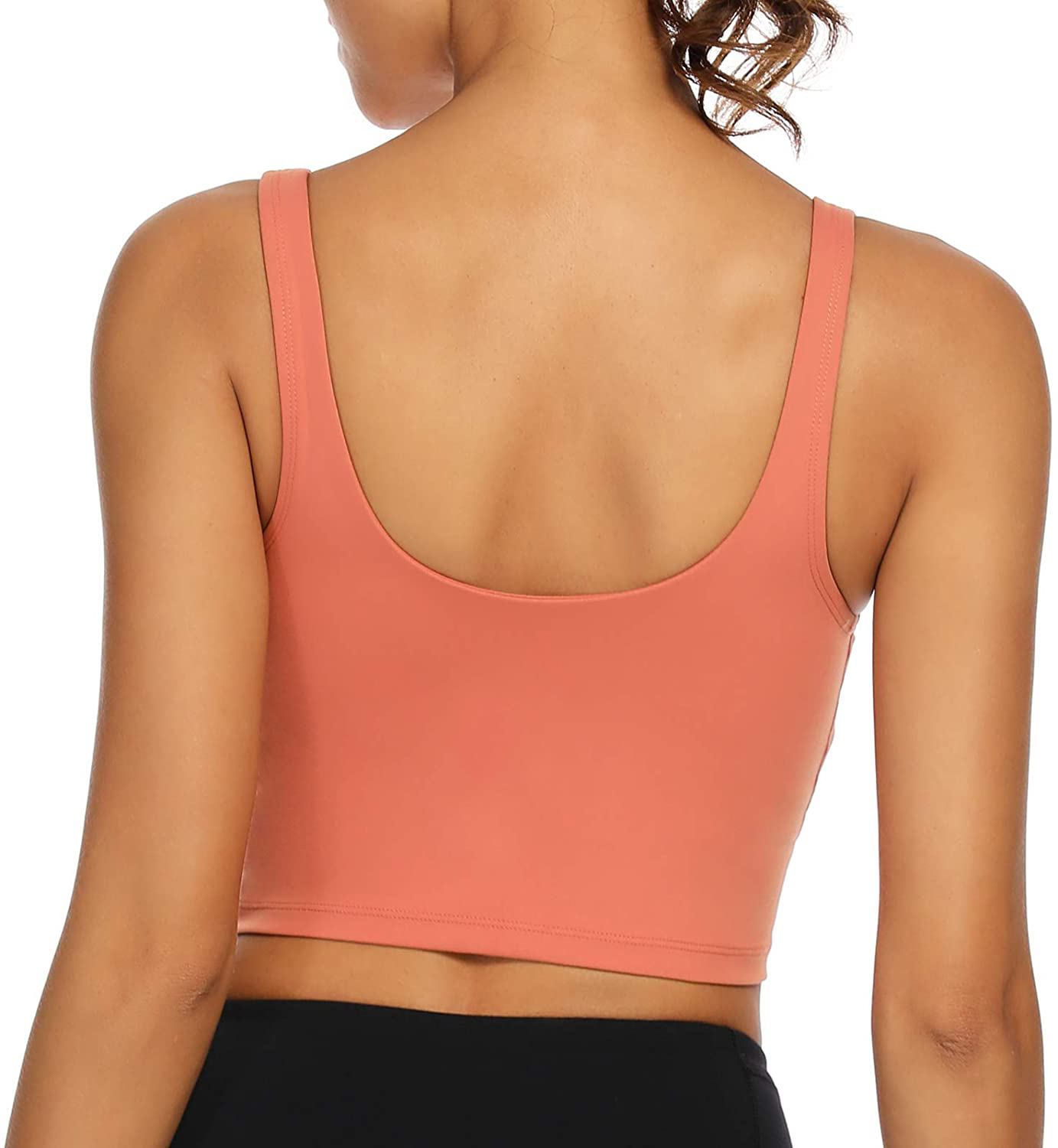 Lemedy Women Sports Bra Longline Crop Tank Top Padded Workout Running Yoga Apparel & Accessories > Clothing > Underwear & Socks > Bras Kylie Max   
