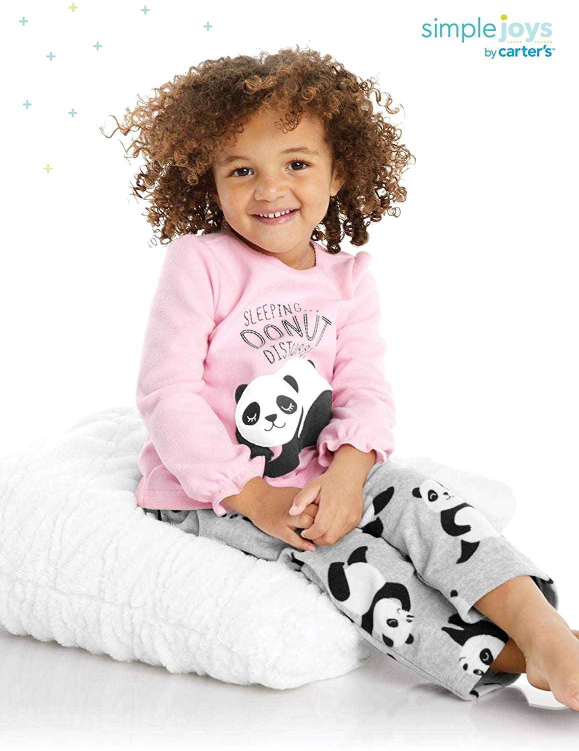 Simple Joys by Carter'S Toddler Girls' 4-Piece Fleece Pajama Set (Poly Top & Fleece Bottom) Apparel & Accessories > Clothing > Sleepwear & Loungewear > Pajamas Kylie Max   