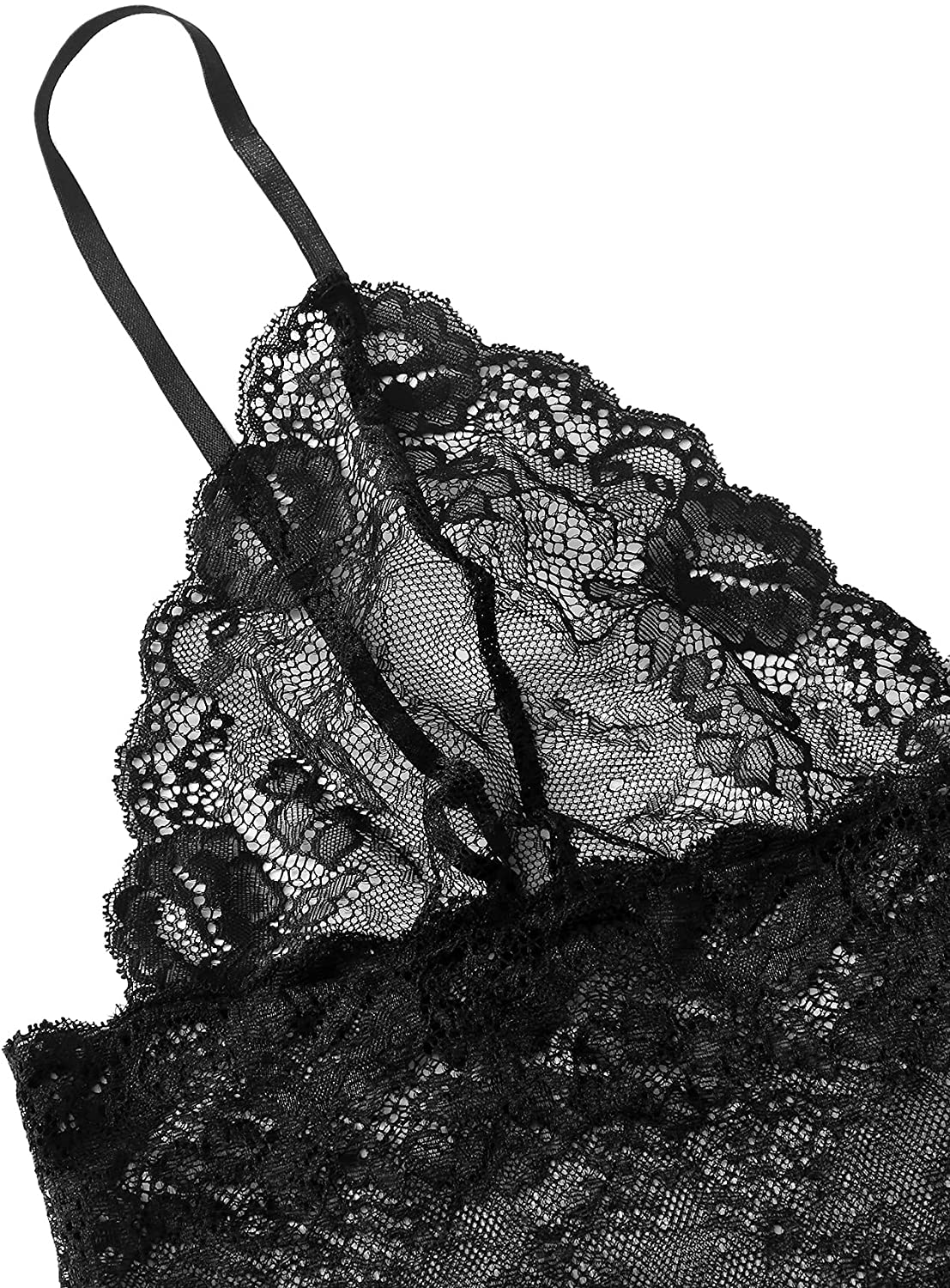 SOLY HUX Women'S plus Size Spaghetti Strap Lace Trim Bralette and Shorts Sleepwear Pajama Lingerie Set Apparel & Accessories > Clothing > Underwear & Socks > Lingerie KYLIE MAX   