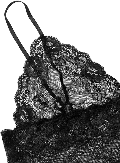 SOLY HUX Women'S plus Size Spaghetti Strap Lace Trim Bralette and Shorts Sleepwear Pajama Lingerie Set Apparel & Accessories > Clothing > Underwear & Socks > Lingerie KYLIE MAX   