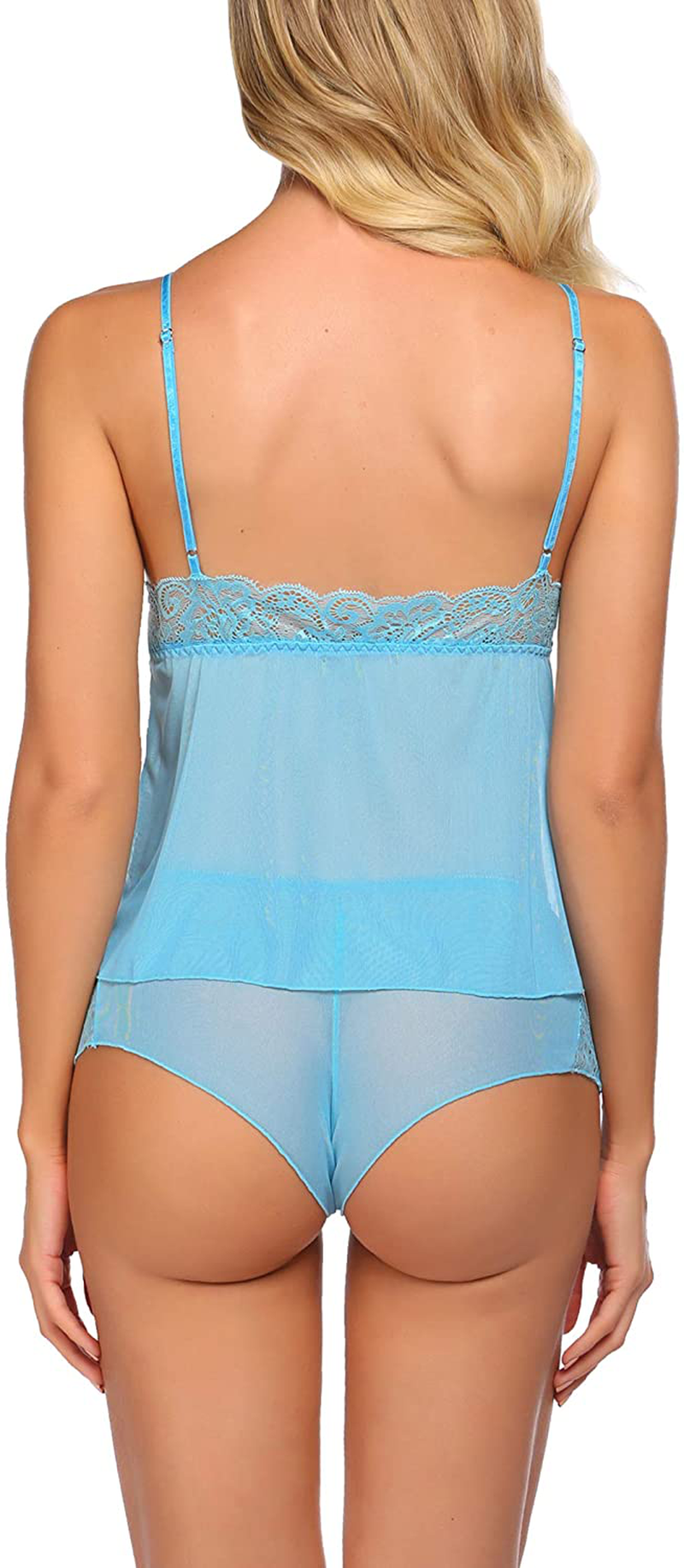 Avidlove Women Lingerie Lace Pajamas Set 2 Piece Babydoll Set Cami Shorts Nightwear Apparel & Accessories > Clothing > Sleepwear & Loungewear Kylie Max   