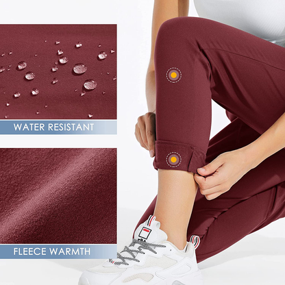 Willit Women'S Fleece Lined Joggers Warm Pants Running Thermal Sweatpants Winter Athletic Water Resistant with Pockets Apparel & Accessories > Clothing > Activewear Kylie Max   