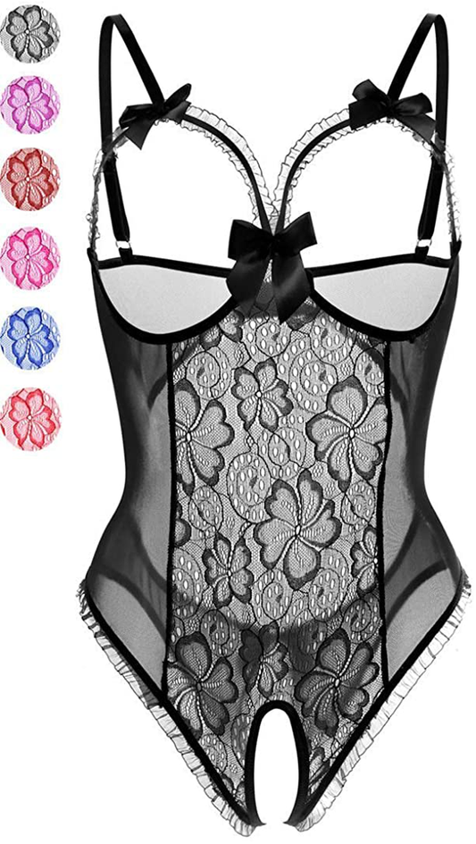 Women Sexy Teddy Lingerie One Piece Lace Babydoll Bodysuit Nightie plus Size S-3XL Apparel & Accessories > Clothing > Underwear & Socks > Lingerie Kylie Max   