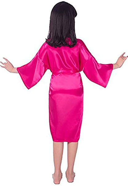 Children'S Silk Stain Pure Kimono Wedding Dressing Gown Kimono Robes Bridal Lingerie Sleepwear Apparel & Accessories > Clothing > Sleepwear & Loungewear > Robes Yesky   