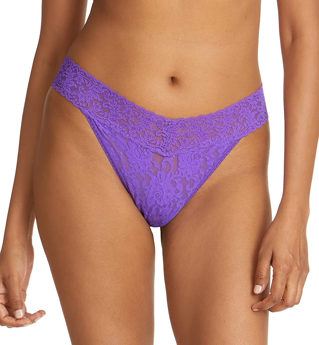 hanky panky Women's Signature Lace Original Rise Thong Apparel & Accessories > Clothing > Underwear & Socks > Underwear hanky panky Vivacious Violet  