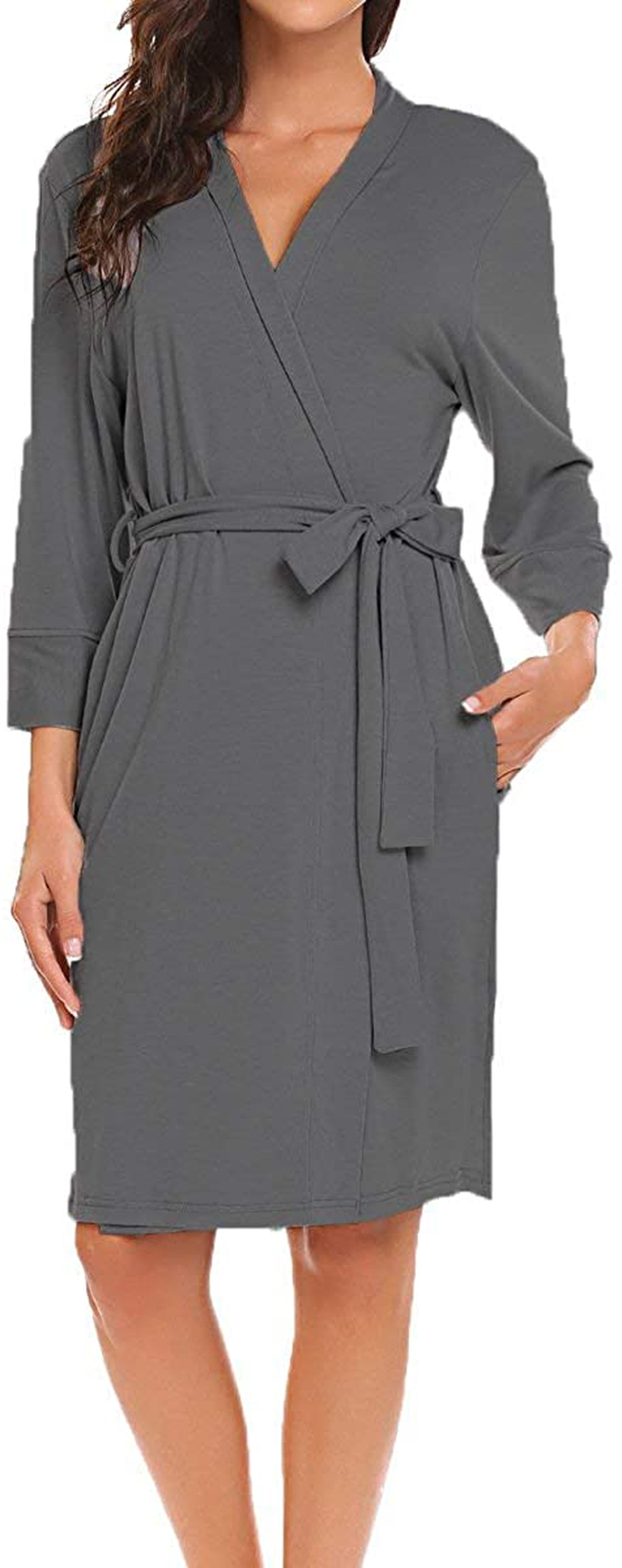 Bluetime Women Robe Soft Kimono Robes Bathrobe Sleepwear Loungewear Short Apparel & Accessories > Clothing > Sleepwear & Loungewear > Robes Kylie Max   
