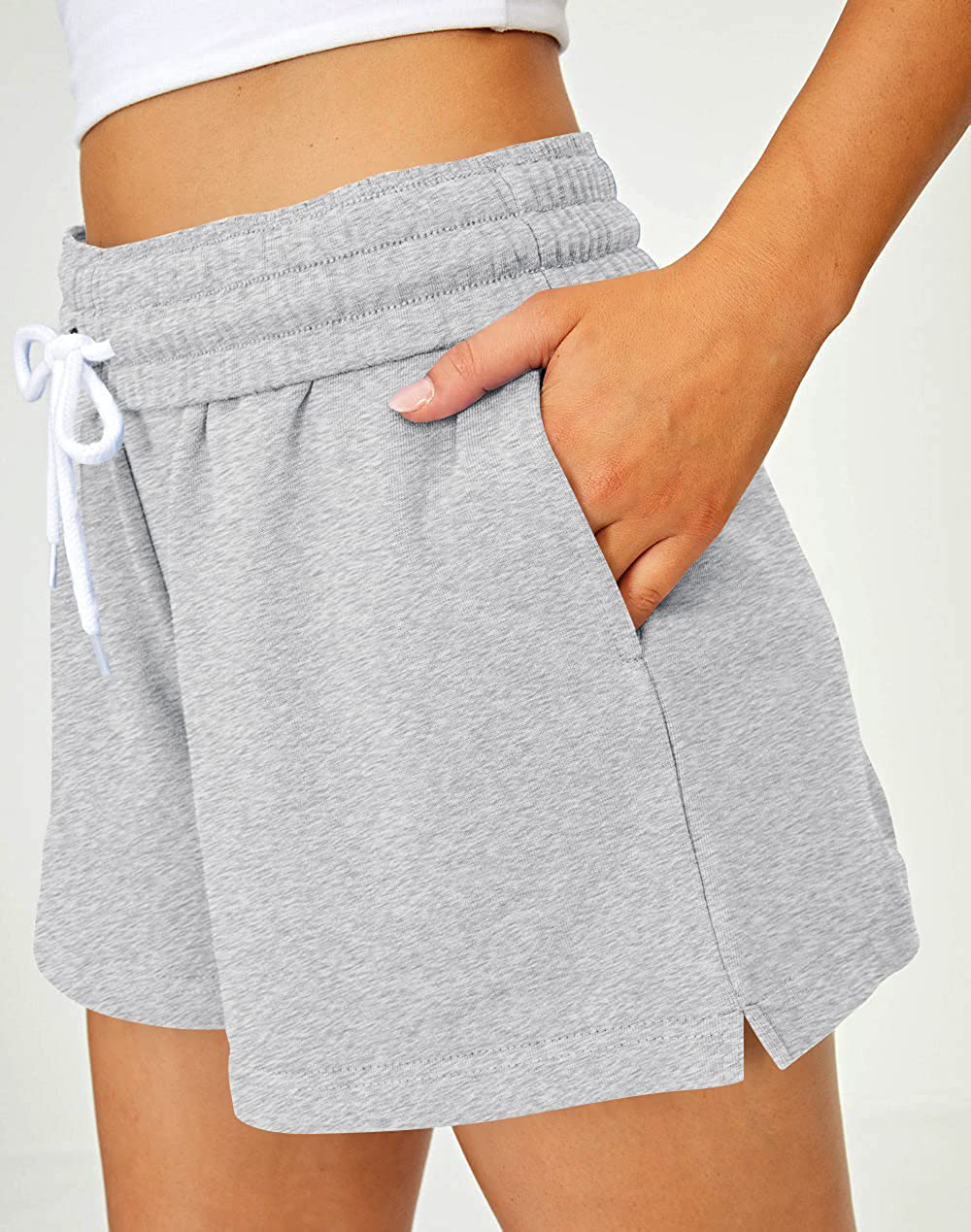 AUTOMET Womens Sweat Shorts Summer Casual High Waisted Athletic Shorts Comfy Lounge Running Shorts Gym Shorts with Pockets Apparel & Accessories > Clothing > Shorts Kylie Max   