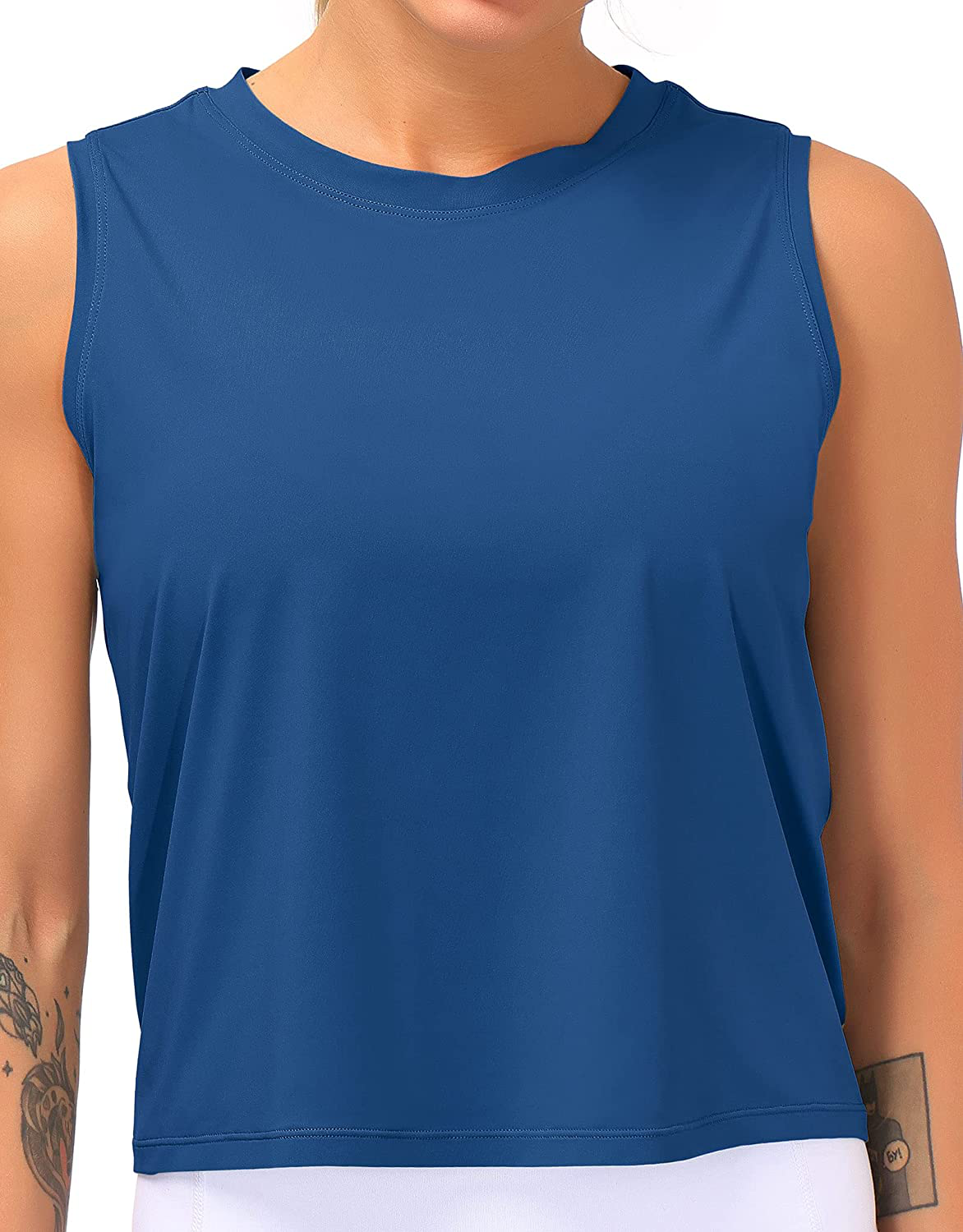 Dragon Fit Women Sleeveless Yoga Tops Workout Cool T-Shirt Running Short Tank Crop Tops Apparel & Accessories > Clothing > Activewear Kylie Max   