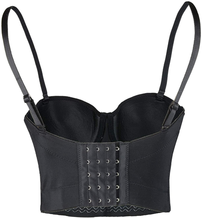 ELLACCI Women'S Sexy Rhinestone Bustier Crop Top Club Party Glitter Corset Top Bra Purple Apparel & Accessories > Clothing > Underwear & Socks > Lingerie ELLACCI   