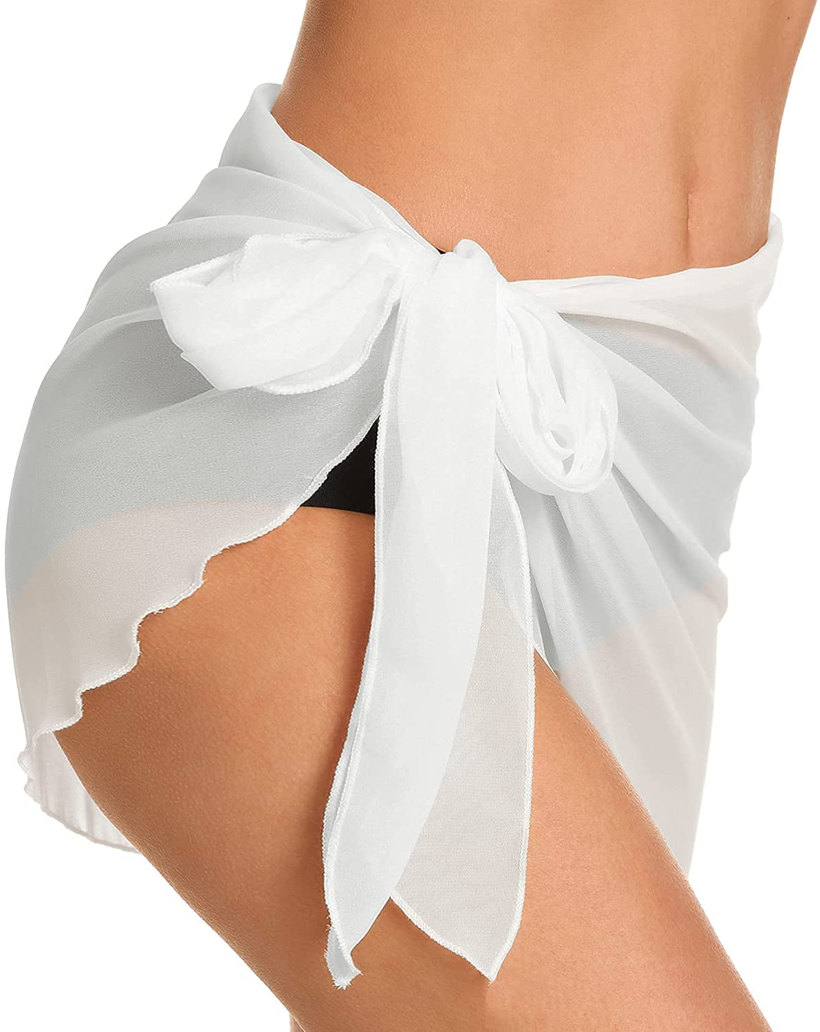 Swimsuit Coverups for Women Sarong Beach Bikini Wrap Sheer Short Skirt Chiffon Scarf for Swimwear Apparel & Accessories > Clothing > Swimwear Kylie Max   