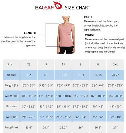 BALEAF Women'S Wide Strap Cotton Workout Tank Tops Yoga Crewneck Sleeveless Shirts Apparel & Accessories > Clothing > Activewear Kylie Max   