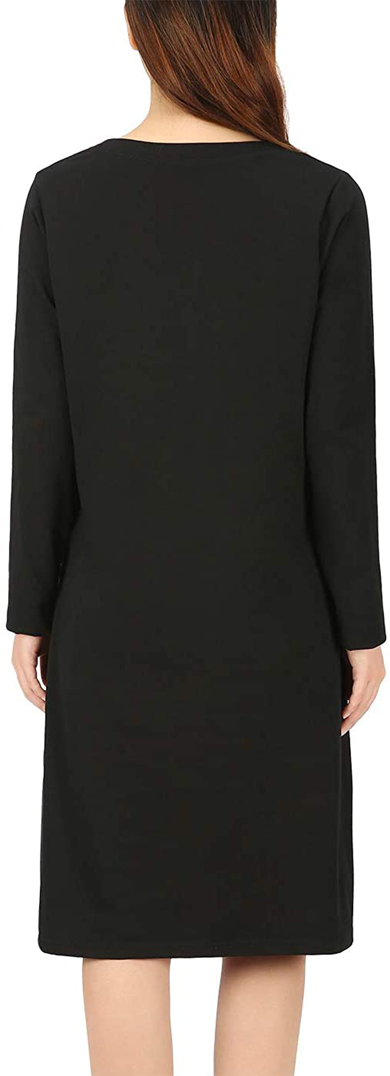 HDE Womens Sleepwear Cotton Nightgowns Long Sleeve Sleepshirt Print Night Shirt Apparel & Accessories > Clothing > Sleepwear & Loungewear > Nightgowns Kylie Max   