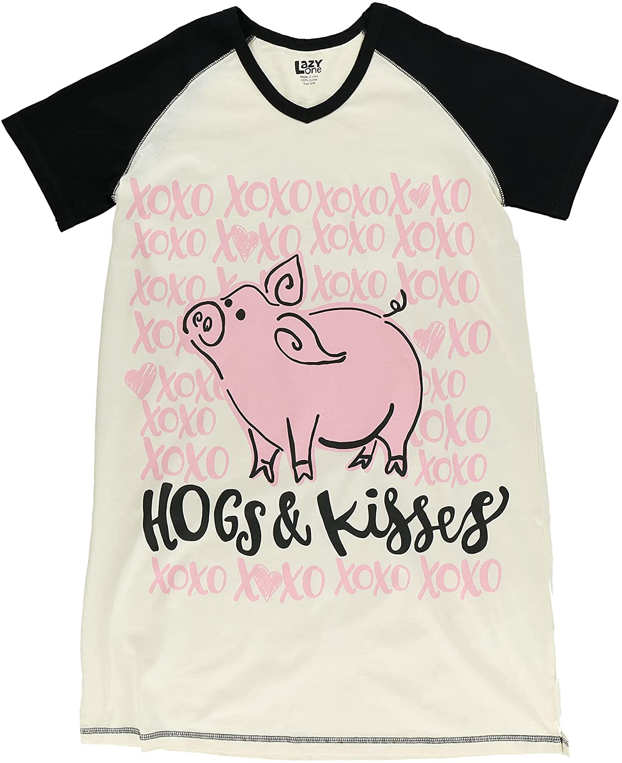 Lazy One V-Neck Nightshirts for Women, Farm Animal Designs Apparel & Accessories > Clothing > Sleepwear & Loungewear > Nightgowns Kylie Max   