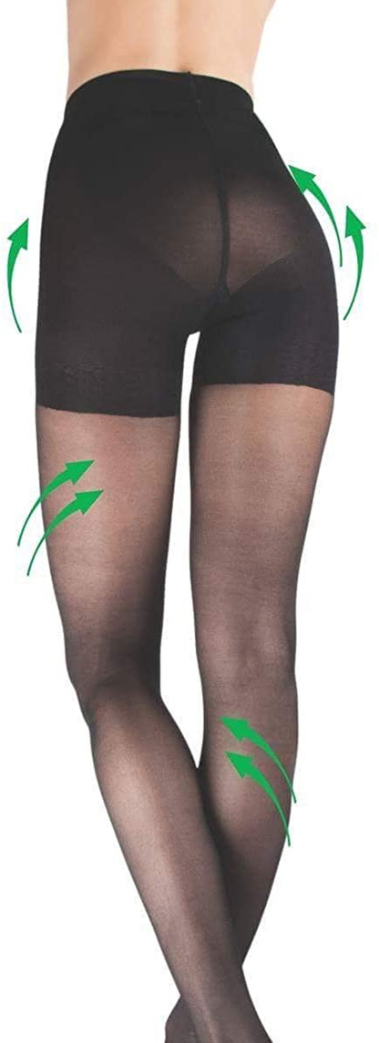 MODELLA 20 Den | Body Shaping Tights | Tummy Tucker | Control Top Pantyhose | Hip Hider Pantyhose | Sizes S-XL | 1 Pair Apparel & Accessories > Clothing > Underwear & Socks > Shapewear Laura Baldini   
