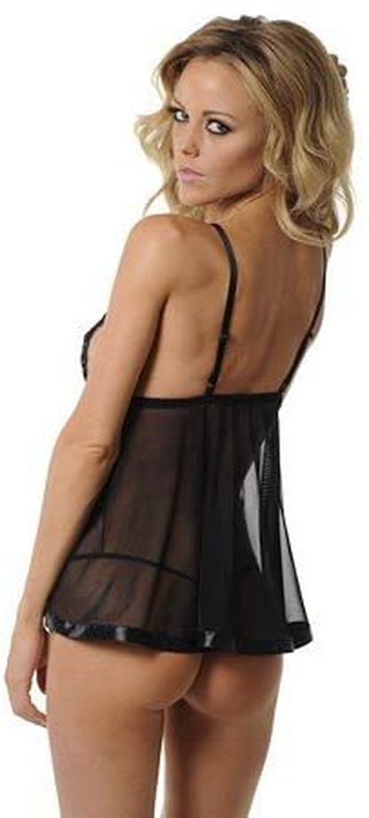 Velvet Kitten by Lingerie Diva Sinsational Sexy Mesh Babydoll Lingerie Set 3215 Apparel & Accessories > Clothing > Underwear & Socks > Lingerie Kylie Max   