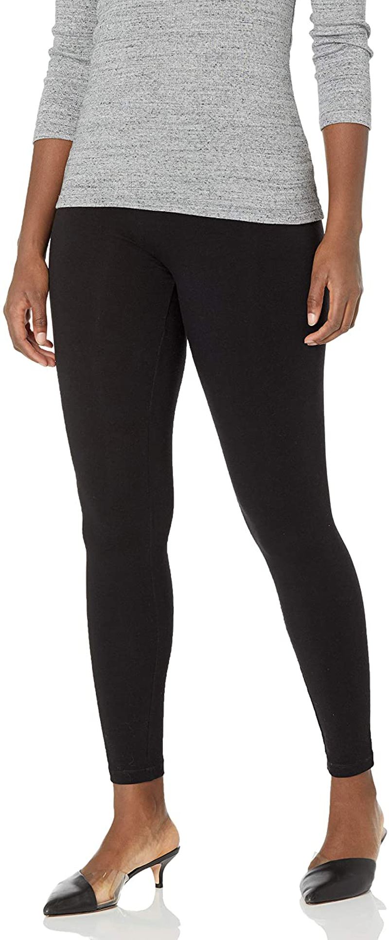 HUE Women's Cotton Ultra Legging with Wide Waistband, Assorted Apparel & Accessories > Clothing > Activewear HUE Black Medium 