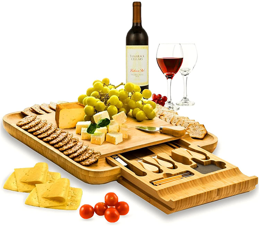Cheese Board and Knife Set - Unique Gift for Wedding, Housewarming, Bridal Shower, Birthday Arts & Entertainment > Party & Celebration > Gift Giving Bambüsi   