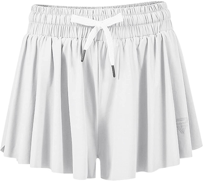 Burband Womens High Waisted Flowy Tennis Skirts Gym Yoga Pants Stretchy Pleated Golf Biker Shorts Summer Cute Lounge Skirts Apparel & Accessories > Clothing > Underwear & Socks > Shapewear Burband   