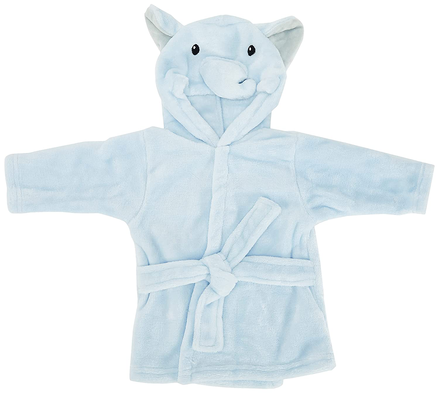 Hudson Baby Unisex Baby Plush Animal Face Robe, Blue Elephant, One Size, 0-9 Months Apparel & Accessories > Clothing > Sleepwear & Loungewear > Robes Kylie Max   