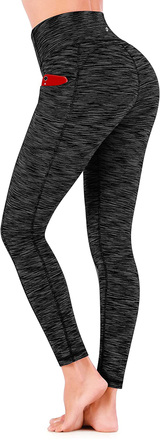 Ewedoos Women's Yoga Pants with Pockets - Leggings with Pockets, High Waist Tummy Control Non See-Through Workout Pants Apparel & Accessories > Clothing > Activewear Ewedoos Charcoal Large 