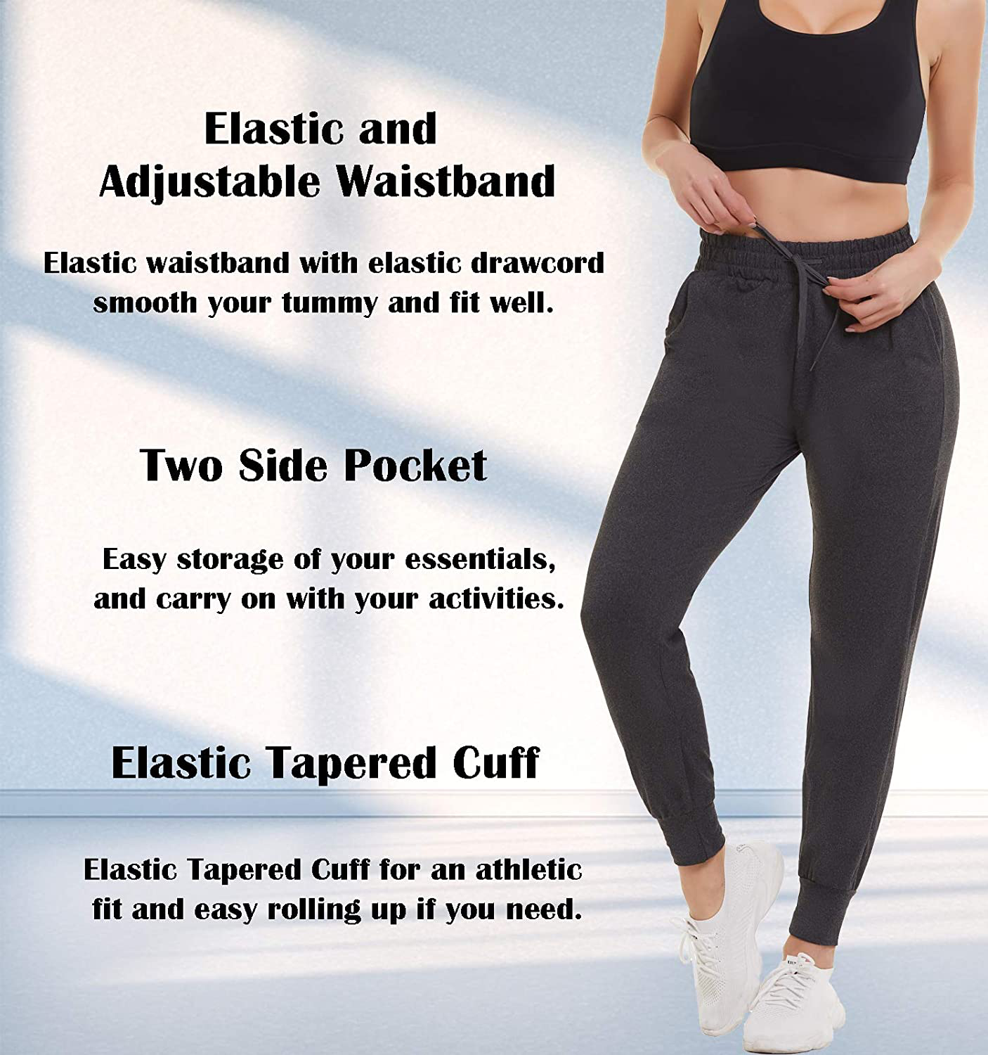 FULLSOFT Sweatpants for Women-Womens Joggers with Pockets Lounge Pants for Yoga Workout Running Apparel & Accessories > Clothing > Activewear Kylie Max   