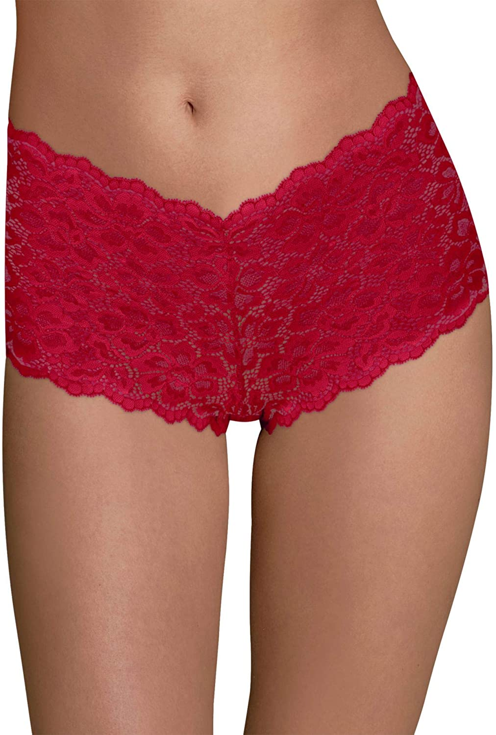 Maidenform Women'S Casual Comfort Cheeky Boyshort Apparel & Accessories > Clothing > Underwear & Socks > Underwear Maidenform Scarlet Berry 5 