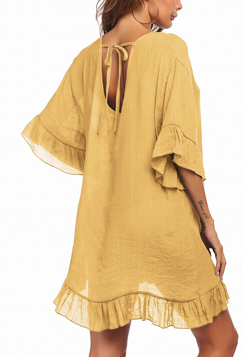 Ekouaer Swimsuit Cover Ups for Women, Bathing Suit Coverups Beach Cover Dresses Resort Wear S-XXL Apparel & Accessories > Clothing > Swimwear Kylie Max   