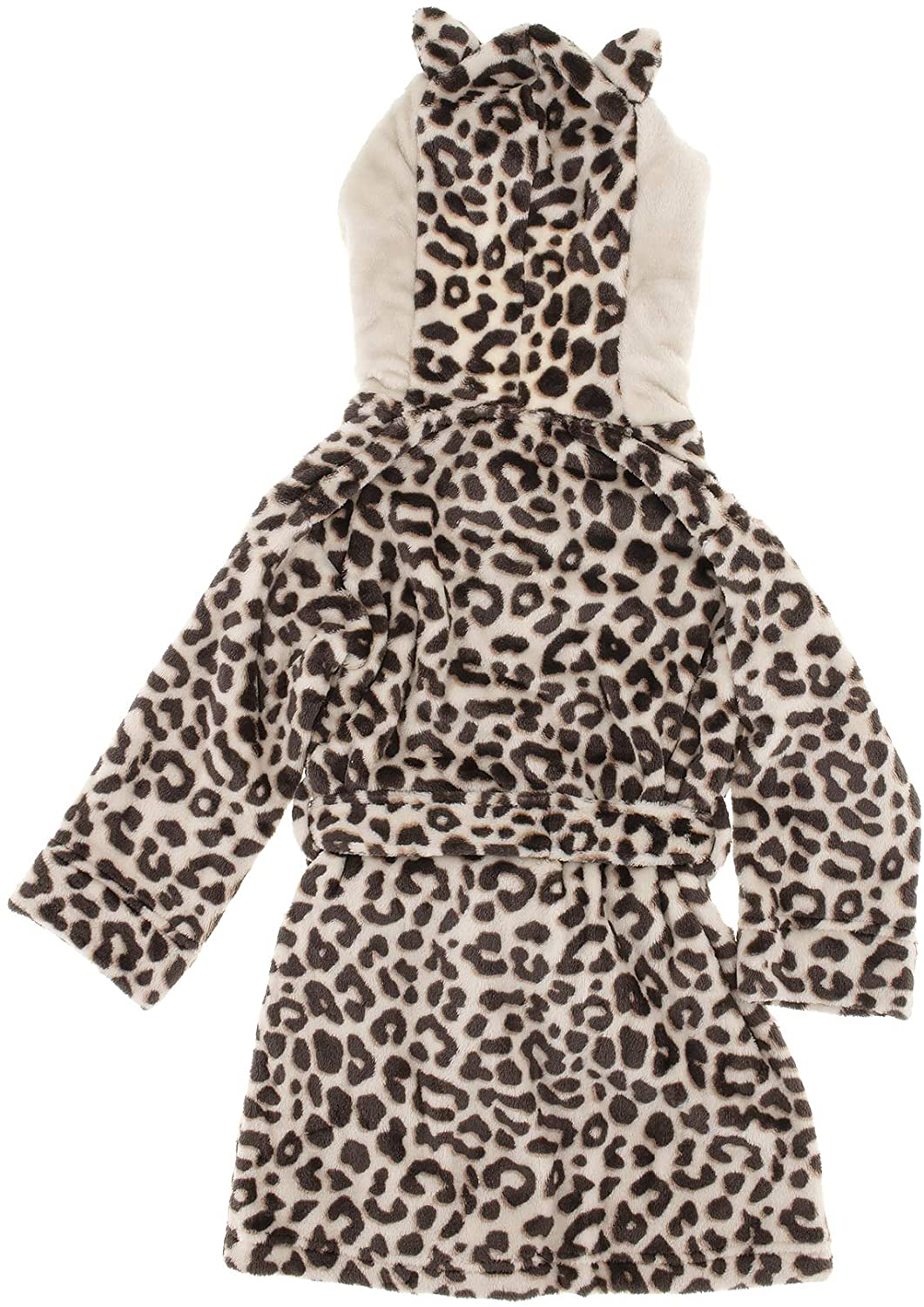 Girls Cheetah Leopard Robe Bathrobe Pajamas Apparel & Accessories > Clothing > Sleepwear & Loungewear > Robes Kylie Max   