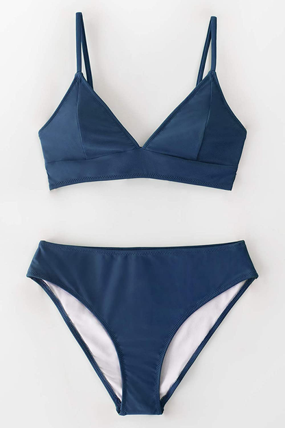 CUPSHE Women's Bikini Triangle Sexy Solid Two Piece Bathing Suit Apparel & Accessories > Clothing > Swimwear CUPSHE   