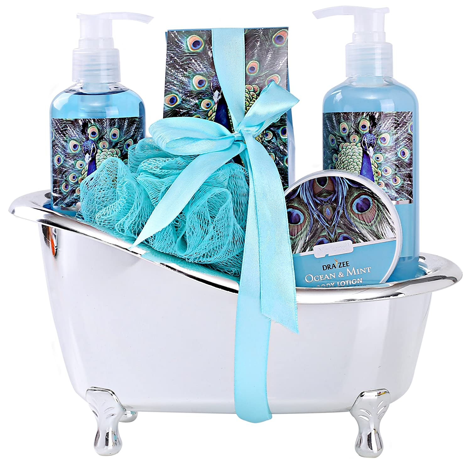 Spa Basket for Women w/Refreshing “Seductive Vanilla” Fragrance by Draizee- #1 Best Gift for Valentine – Luxury Bath & Body Set Includes 100% Natural Cream’s Lotion’s & Much More! Arts & Entertainment > Party & Celebration > Gift Giving Draizee Refreshing Ocean Mint  