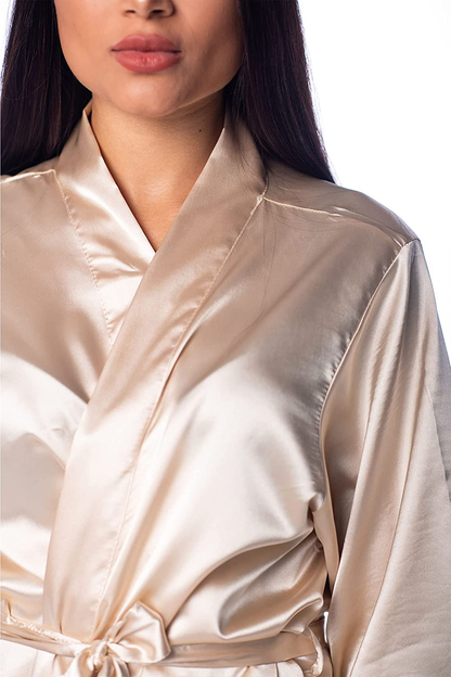 Pretty Robes Silk Satin Robes for Women Short Kimono Robe for Brides and Bridesmaids Wedding and Bridal Party Loungewear Apparel & Accessories > Clothing > Sleepwear & Loungewear > Robes Pretty Robes   