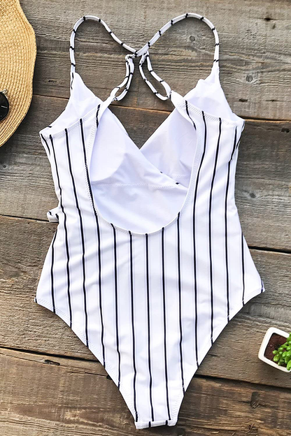 CUPSHE Women'S Elegant Dance Solid One-Piece Swimsuit Beach Swimwear Bathing Suit Apparel & Accessories > Clothing > Swimwear Kylie Max   