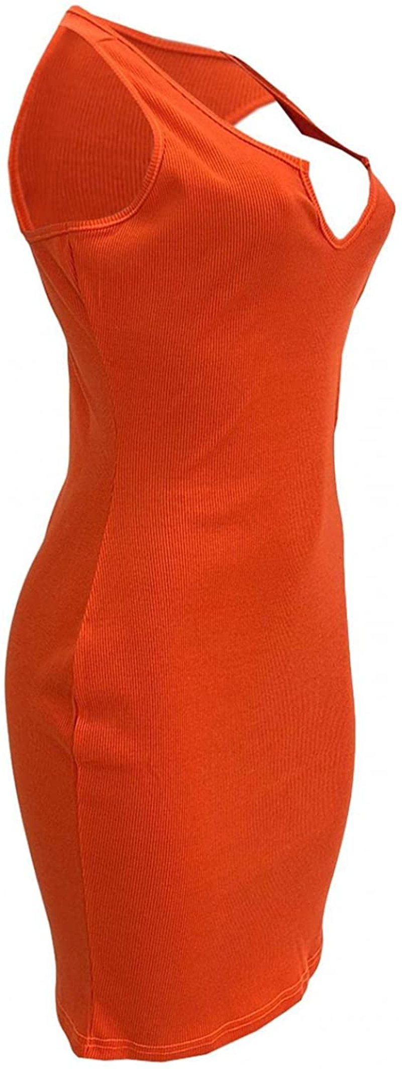 Burband Womens Ribbed V Neck Sleeveless Tank Dresses Basic Bodycon Mini Dress Solid Scoop Neck Summer Tank Shirt Dresses Apparel & Accessories > Clothing > Underwear & Socks > Shapewear Burband   
