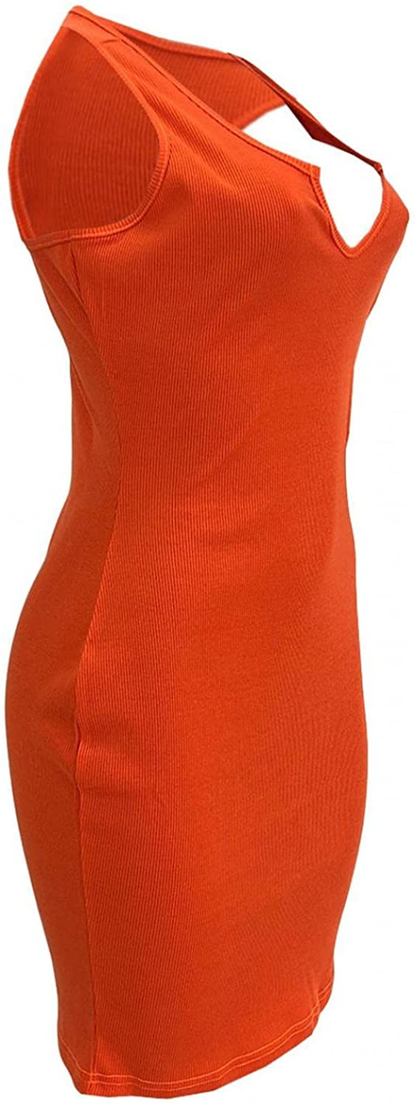 Burband Womens Ribbed V Neck Sleeveless Tank Dresses Basic Bodycon Mini Dress Solid Scoop Neck Summer Tank Shirt Dresses Apparel & Accessories > Clothing > Underwear & Socks > Shapewear Burband   