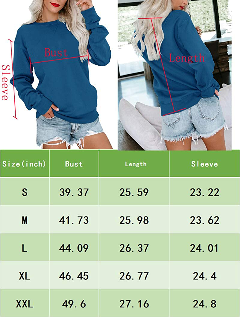 Bingerlily Womens Casual Long Sleeve Sweatshirt Crew Neck Cute Pullover Relaxed Fit Tops Apparel & Accessories > Clothing > Activewear Kylie Max   