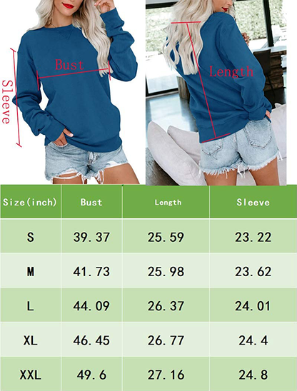 Bingerlily Womens Casual Long Sleeve Sweatshirt Crew Neck Cute Pullover Relaxed Fit Tops Apparel & Accessories > Clothing > Activewear Kylie Max   