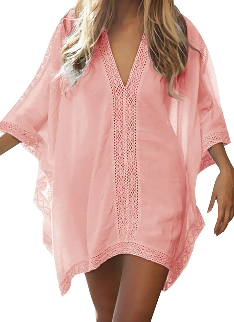 Loritta Womens Beach Bathing Suit Swim Bikini Swimsuit Oversized Cover up Dresses Apparel & Accessories > Clothing > Swimwear Kylie Max   