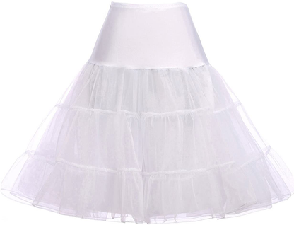 GRACE KARIN Women 50S Petticoat Skirts Tutu Crinoline Underskirt CL008922 Apparel & Accessories > Clothing > Underwear & Socks > Shapewear GRACE KARIN White Large 
