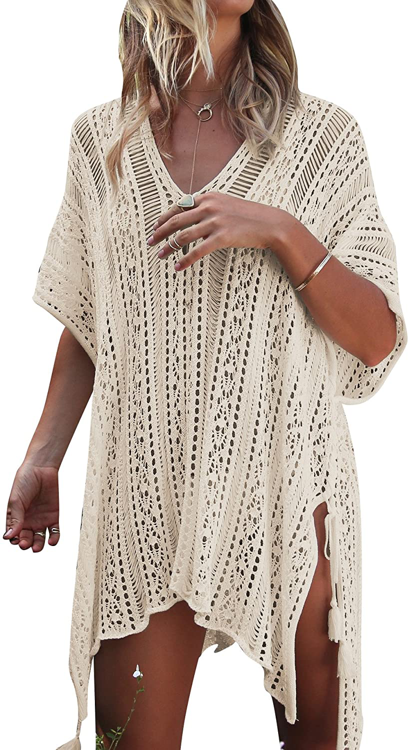 Jeasona Women’S Bathing Suit Cover up for Beach Pool Swimwear Crochet Dress Apparel & Accessories > Clothing > Swimwear Kylie Max   