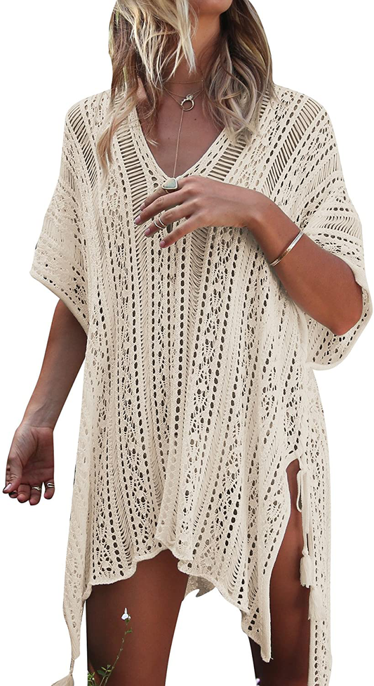 Jeasona Women’S Bathing Suit Cover up for Beach Pool Swimwear Crochet Dress Apparel & Accessories > Clothing > Swimwear Kylie Max   