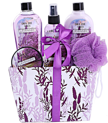 Spa Basket for Women w/Refreshing “Seductive Vanilla” Fragrance by Draizee- #1 Best Gift for Valentine – Luxury Bath & Body Set Includes 100% Natural Cream’s Lotion’s & Much More! Arts & Entertainment > Party & Celebration > Gift Giving Draizee Refreshing Lavender  