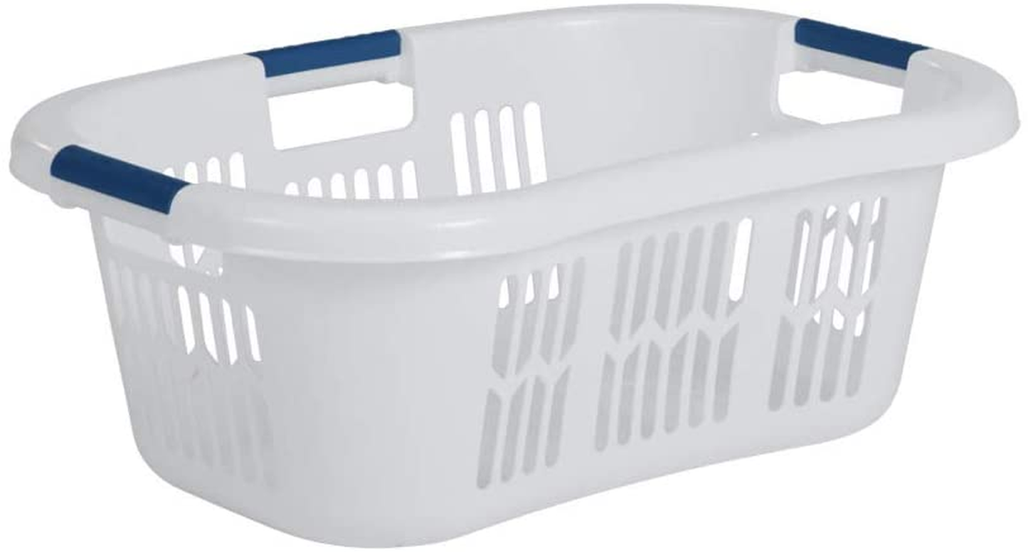 Rubbermaid Laundry Basket, XL Hip-Hugger Basket, 2.1-Bushel, White, Laundry, Storage, Bathroom, Bedroom, Home Closet Clothes Basket Apparel & Accessories > Clothing > Underwear & Socks > Underwear Rubbermaid Large Hip Hug Basket  