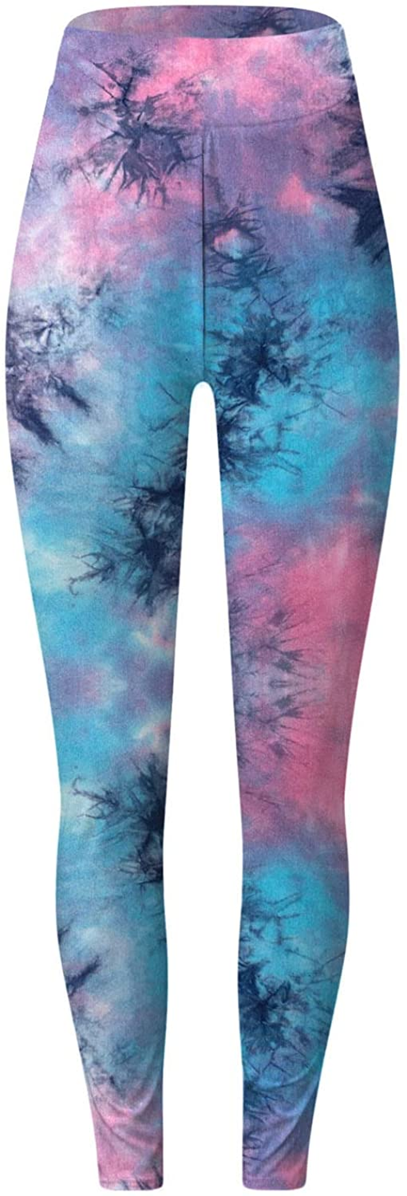 Burband Womens Seamless Tye Die Workout Leggings High Waisted Tummy Control Yoga Pants Gym for Running Cycling Soft Tights Apparel & Accessories > Clothing > Underwear & Socks > Shapewear Burband   