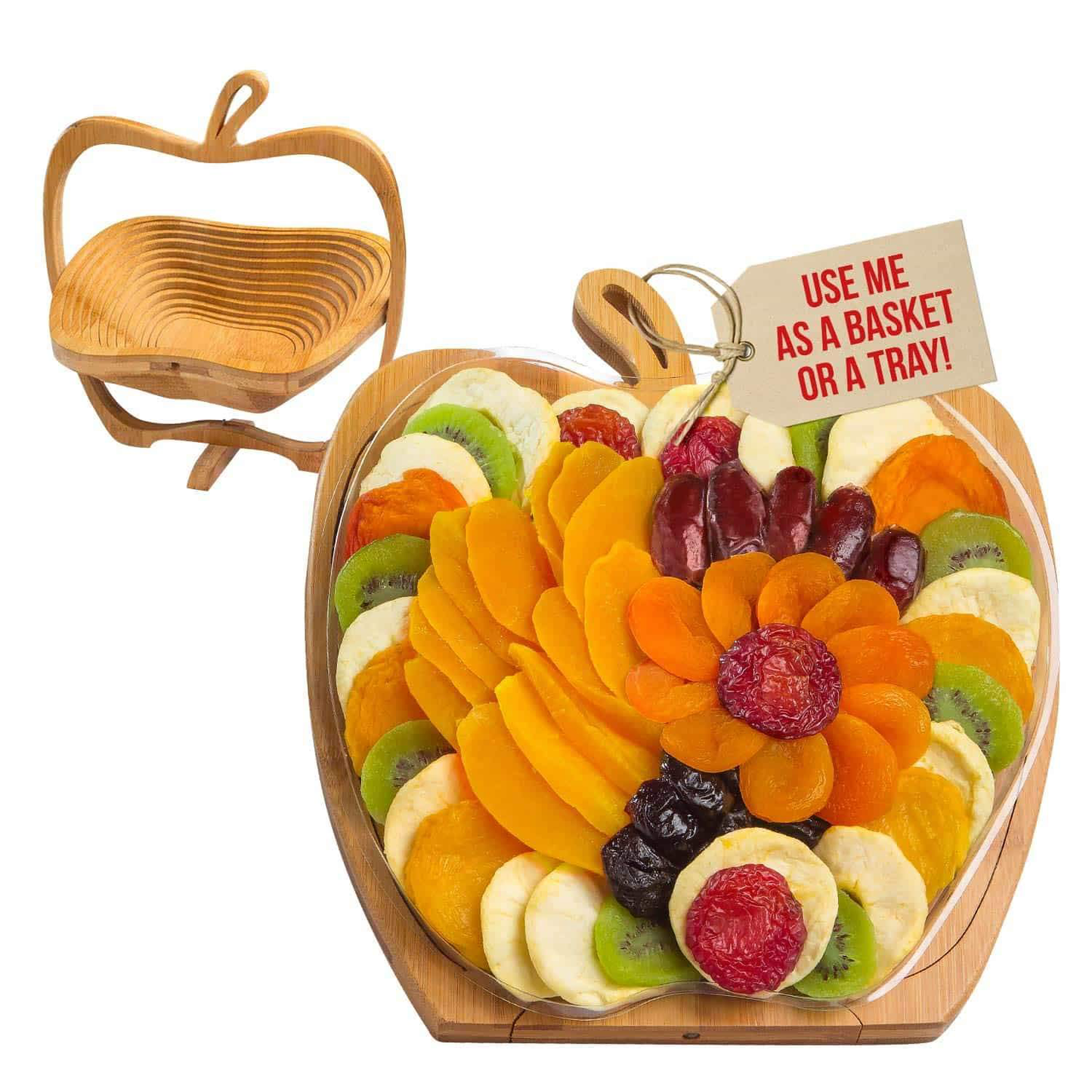 Dried Fruit Gift Basket – Healthy Gourmet Snack Box - Holiday Food Tray - Variety Snacks - Great for Birthday, Sympathy, Thanksgiving, Mother’s and Father’s Day, Christmas, or Corporate Tray - Bonnie & Pop Arts & Entertainment > Party & Celebration > Gift Giving BONNIE AND POP   