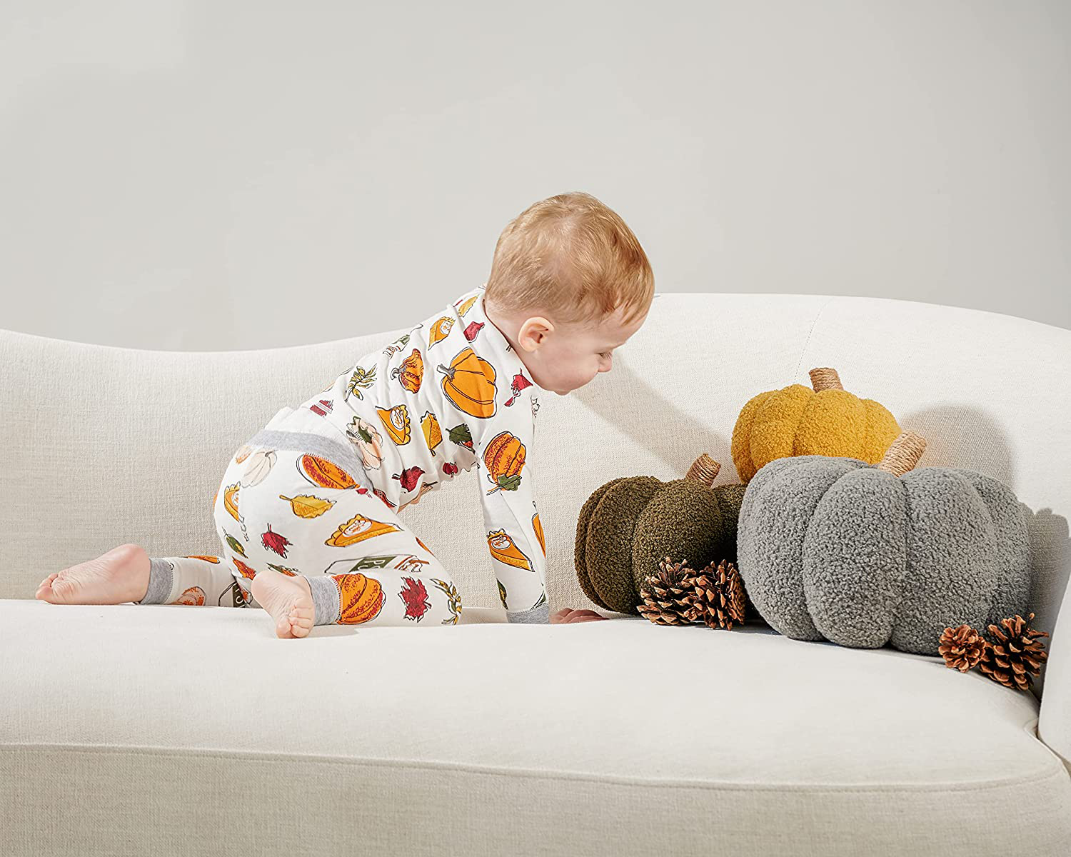 Mud Pie Kids Children'S Unisex Pumpkin Spice Pajama Set, Multi Apparel & Accessories > Clothing > Sleepwear & Loungewear > Pajamas Kylie Max   
