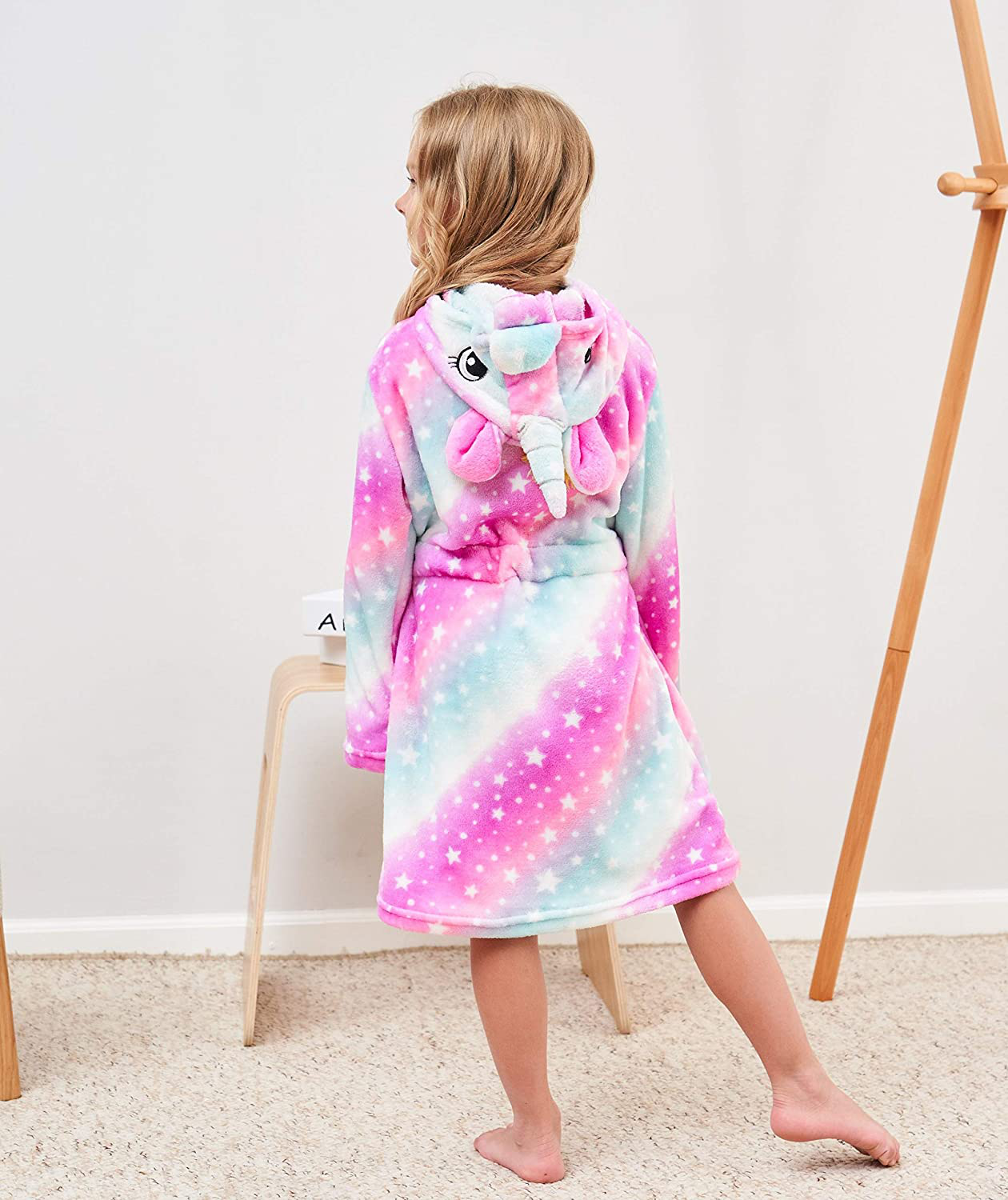 CHETOSHO Soft Hooded Robe with Matching Slippers for Girls Apparel & Accessories > Clothing > Sleepwear & Loungewear > Robes Kylie Max   