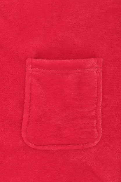Kids Girls Boys Soft Plush Cover up with Long Sleeve Two Pockets Apparel & Accessories > Clothing > Sleepwear & Loungewear > Robes Kylie Max   