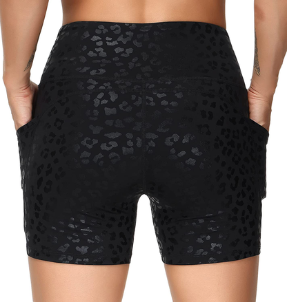 THE GYM PEOPLE High Waist Yoga Shorts for Women'S Tummy Control Fitness Athletic Workout Running Shorts with Deep Pockets Apparel & Accessories > Clothing > Shorts Kylie Max   